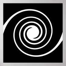 Torsión blanco y negro posters