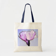 Torsión del tulipán bolsas lienzo