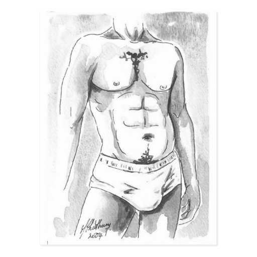Torso masculino postal