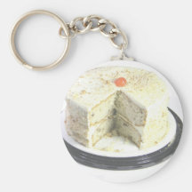 Torta blanca llavero personalizado