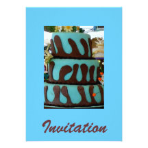 Torta de chocolate azul comunicados personalizados