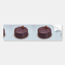 Torta de chocolate etiqueta de parachoque