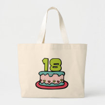 Torta de cumpleaños de 18 años bolsa de mano