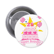 Torta de cumpleaños de 25 años pins