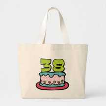 Torta de cumpleaños de 38 años bolsas de mano