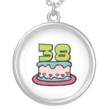 Torta de cumpleaños de 38 años pendiente personalizado