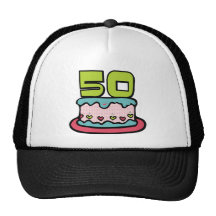 Torta de cumpleaños de 50 años gorras de camionero