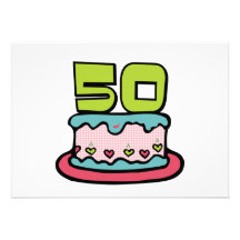 Torta de cumpleaños de 50 años anuncios personalizados