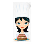 Torta de cumpleaños del cocinero de la mujer lona personalizada