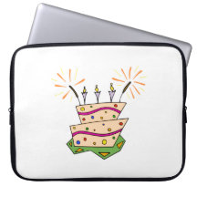 Torta de cumpleaños funda computadora