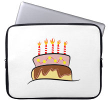 Torta de cumpleaños funda ordendadores