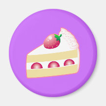 Torta de frutas de la fresa iman para frigorífico