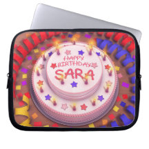 Torta del cumpleaños de Sara Funda Ordendadores