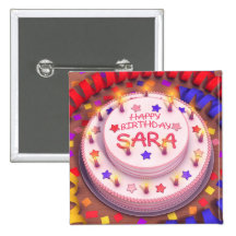 Torta del cumpleaños de Sara Pins