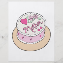 Torta del día de madres flyer a todo color