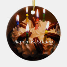 Torta del feliz cumpleaños ornamento para reyes magos