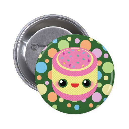 Torta dulce de las natillas de Kawaii en puntos de Pin