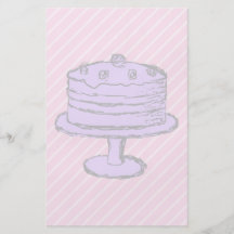 Torta en purpúreo claro en rosa flyer personalizado