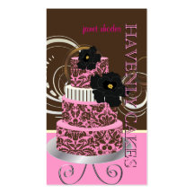 Torta/pâtisserie rosados del damasco del chocolate tarjetas de visita
