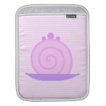 Torta rosada espiral en rayas rosadas mangas de iPad