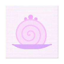 Torta rosada espiral en rayas rosadas impresión en lona