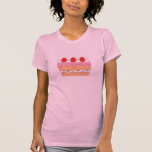 Torta rosada linda camisetas