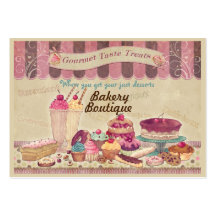 Tortas del boutique de la panadería y tarjeta de v