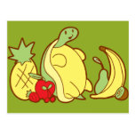 Tortuga adorable de la fruta postal