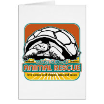 Tortuga animal del rescate felicitación