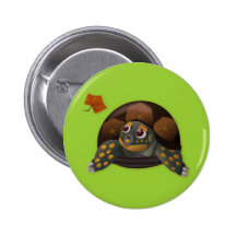 Tortuga de caja con la hoja del otoño pins