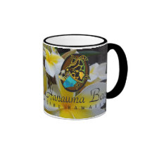 Tortuga de Honu de la bahía de Hawaii Hanauma Tazas