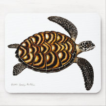Tortuga de mar de Hawksbill Mousepad Tapetes De Ratón