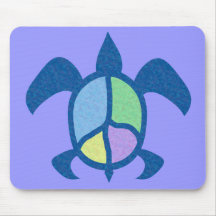 Tortuga de mar de la paz Mousepad Tapete De Ratones