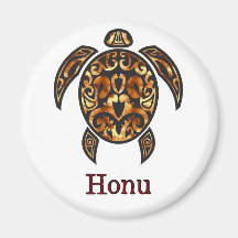 Tortuga de mar hawaiana de oro imanes de nevera