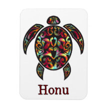 Tortuga de mar hawaiana del arco iris iman flexible