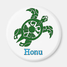 Tortuga de mar verde hawaiana abstracta iman