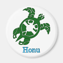 Tortuga de mar verde hawaiana imán