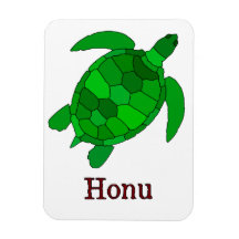 Tortuga de mar verde hawaiana iman flexible