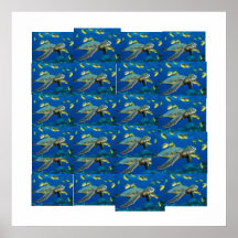 Tortuga de mar verde poster
