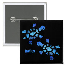 Tortuga del agua azul pin