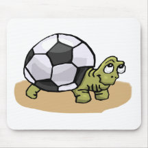 Tortuga del balón de fútbol tapetes de raton
