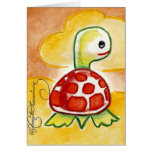 Tortuga divertida tarjeta