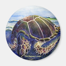 Tortuga el dormir imán de nevera