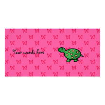 Tortuga linda del bebé tarjeta fotografica  