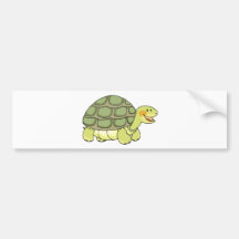 Tortuga linda etiqueta de parachoque