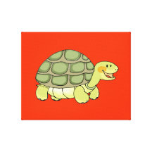 Tortuga linda lona envuelta para galerias