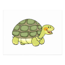 Tortuga linda tarjetas postales