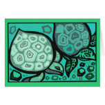 Tortugas de la aguamarina felicitación