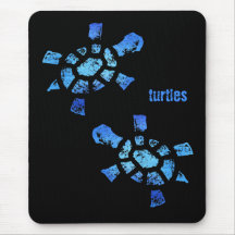 Tortugas del agua azul alfombrillas de raton