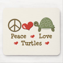 Tortugas Mousepad del amor de la paz Tapetes De Ratones
